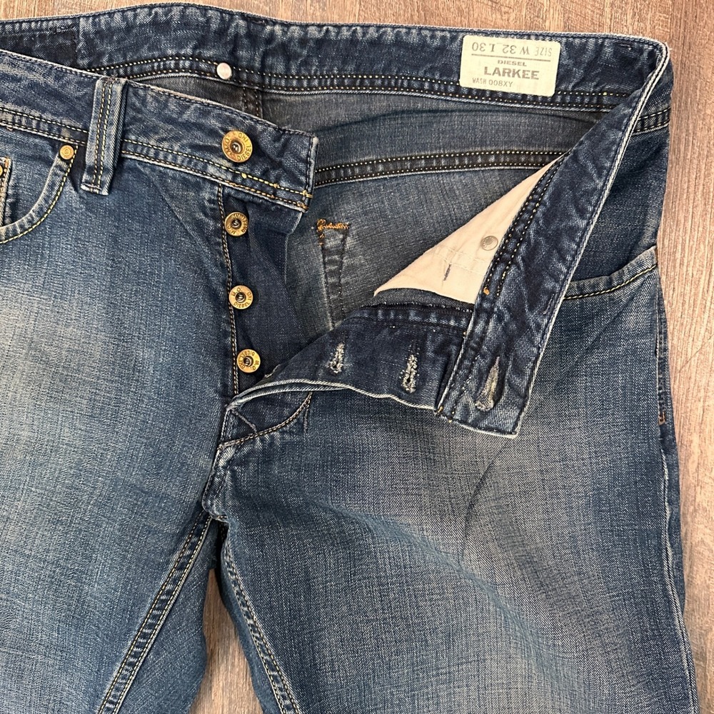 Diesel Industry LARKEE Jeans Workwear Distressed Straight Leg Men's 32x30 - Picture 4 of 15